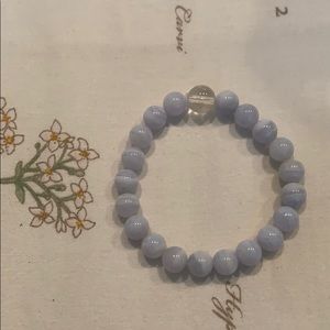Blue lace agate crystal bracelet